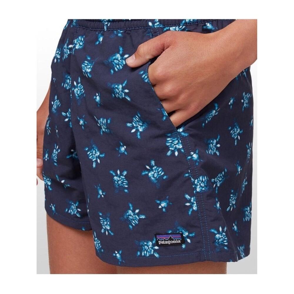 Patagonia Baggies Little Flippers Turtle Print Shorts Size Small Swim Beach Chic